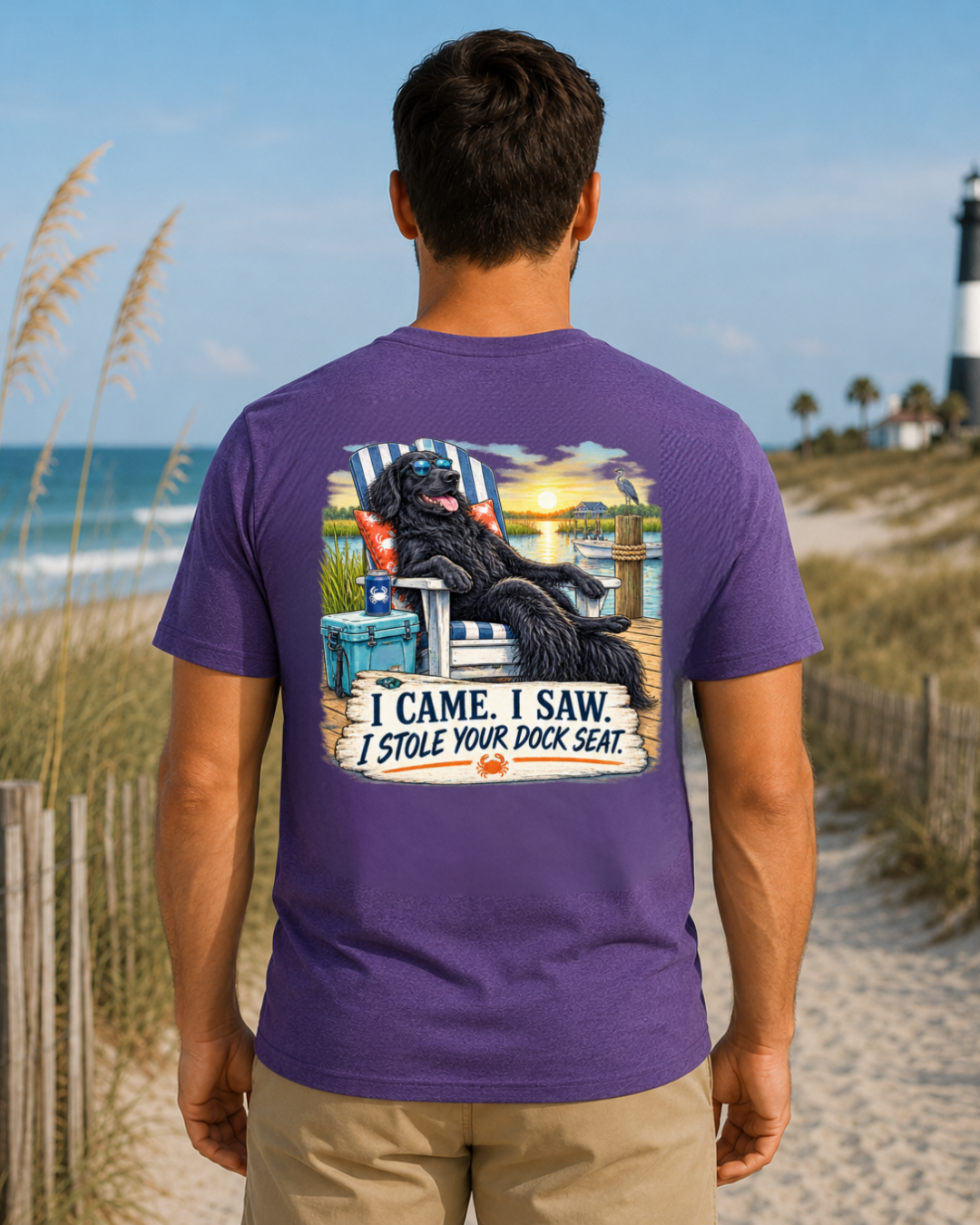 Funny Dog Stolen Dock Seat Short Sleeve