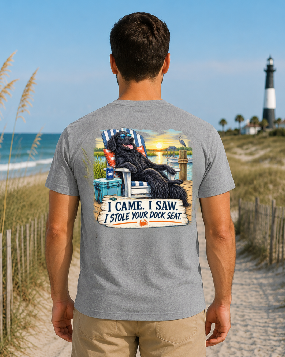 Funny Dog Stolen Dock Seat Short Sleeve