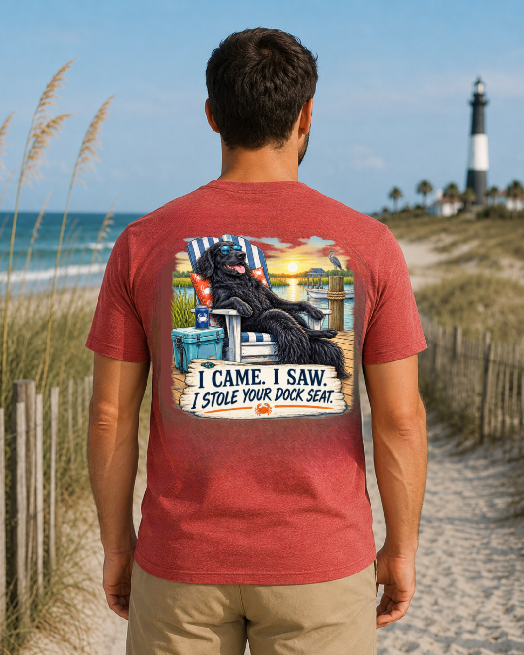 Funny Dog Stolen Dock Seat Short Sleeve