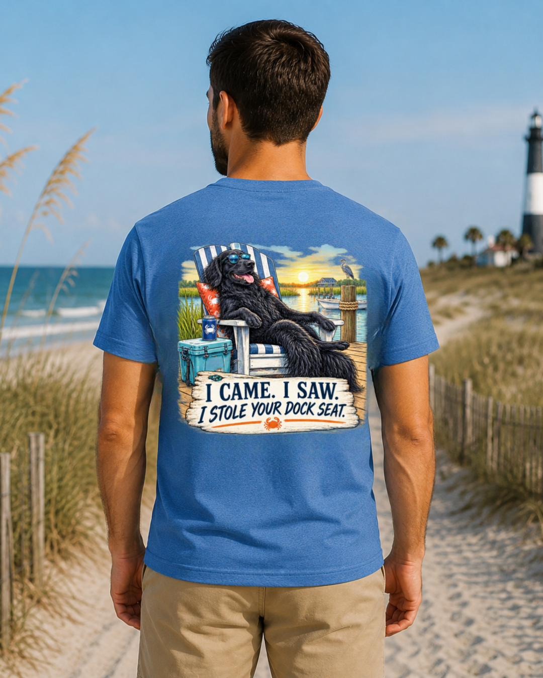Funny Dog Stolen Dock Seat Short Sleeve