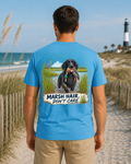 Funny Dog Marsh Hair Don't Care Short Sleeve