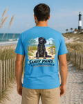 Funny Dog Sandy Paws Short Sleeve