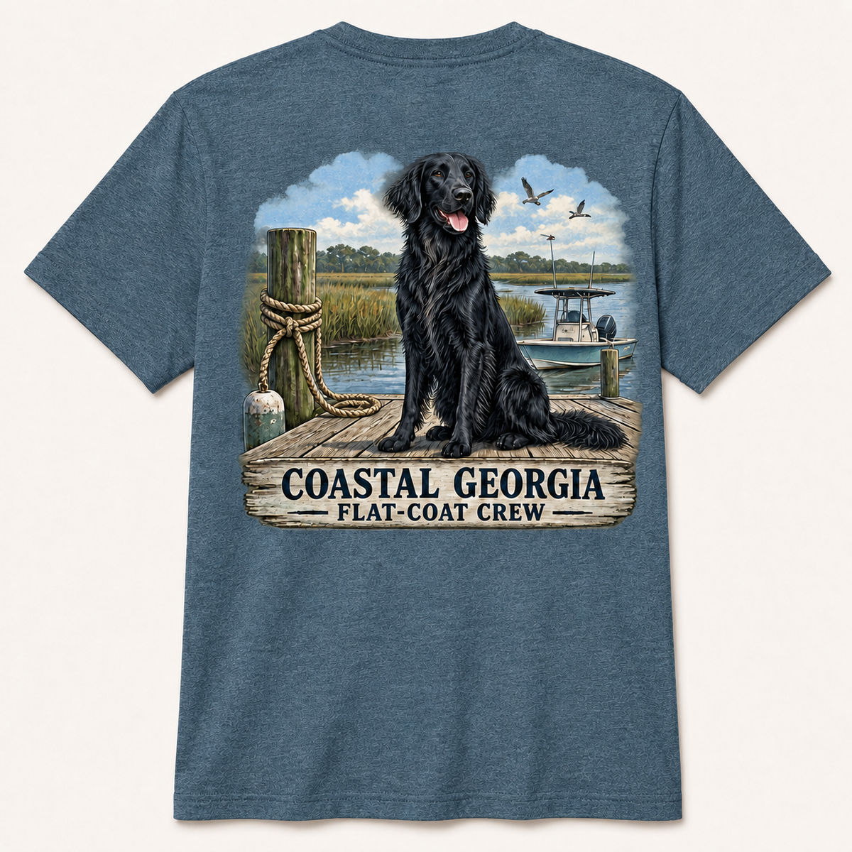 Flat Black Coat Crew Short Sleeve