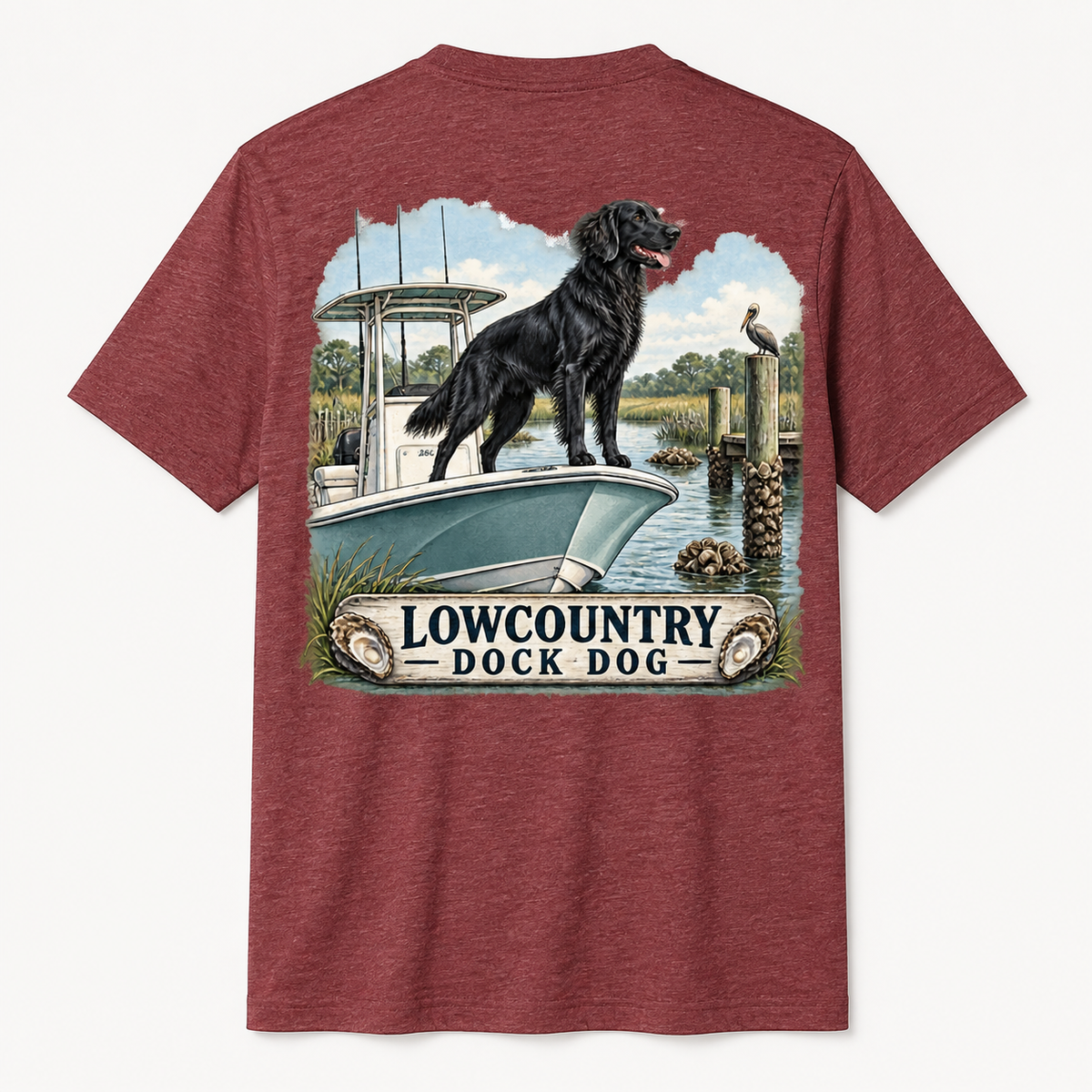 Flat Black Low Country Dock Dog Short Sleeve