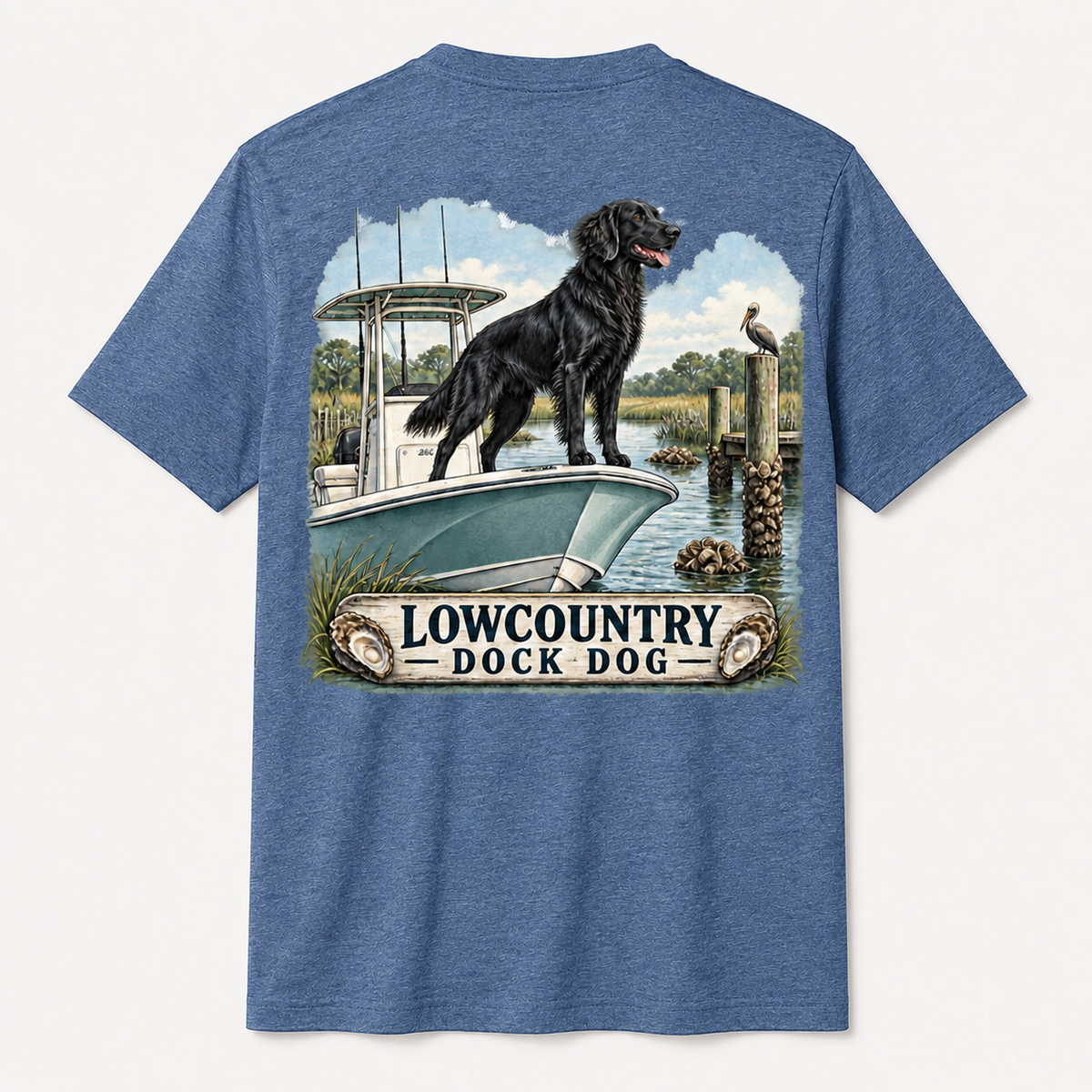 Flat Black Low Country Dock Dog Short Sleeve