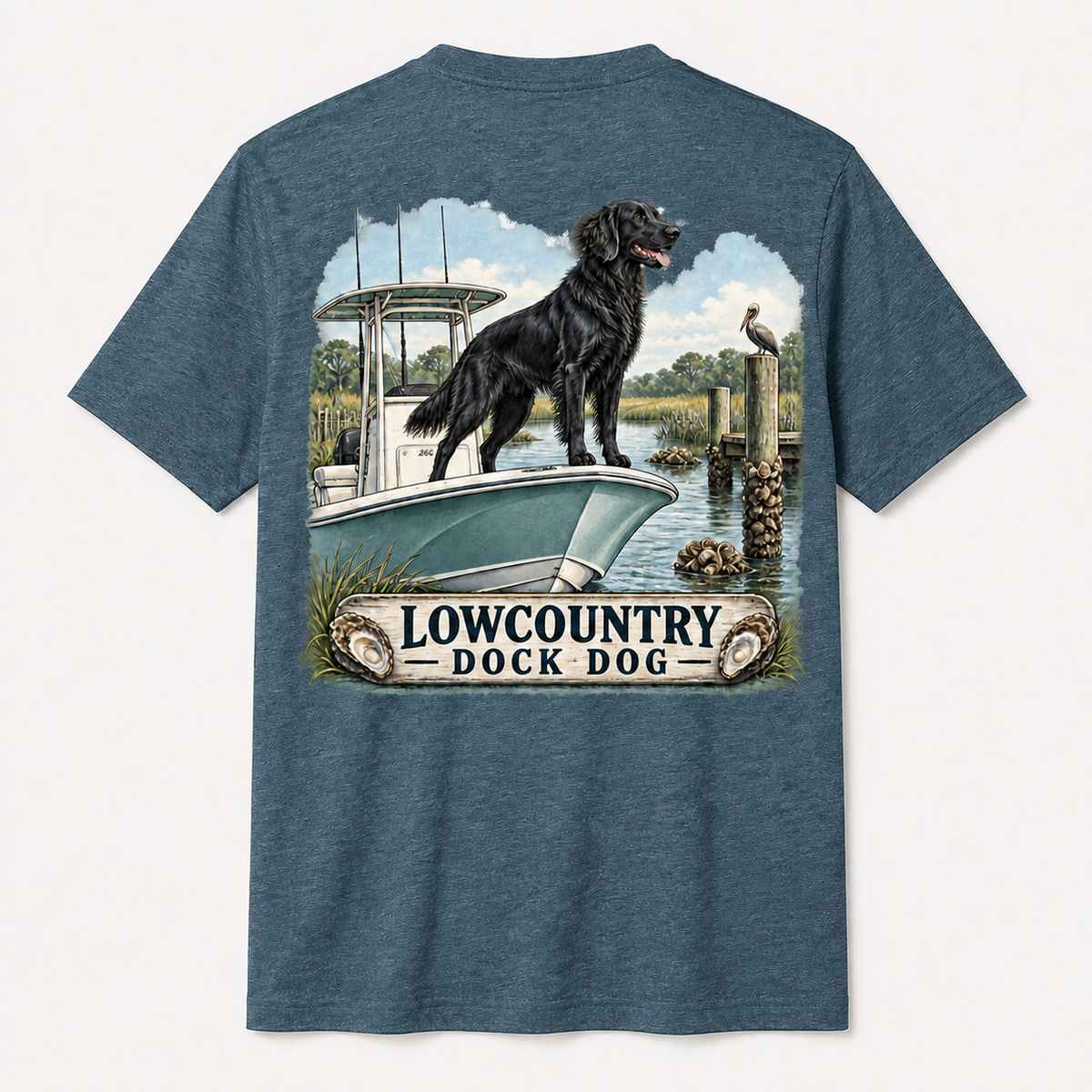 Flat Black Low Country Dock Dog Short Sleeve