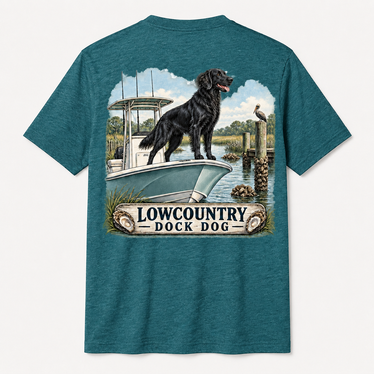 Flat Black Low Country Dock Dog Short Sleeve