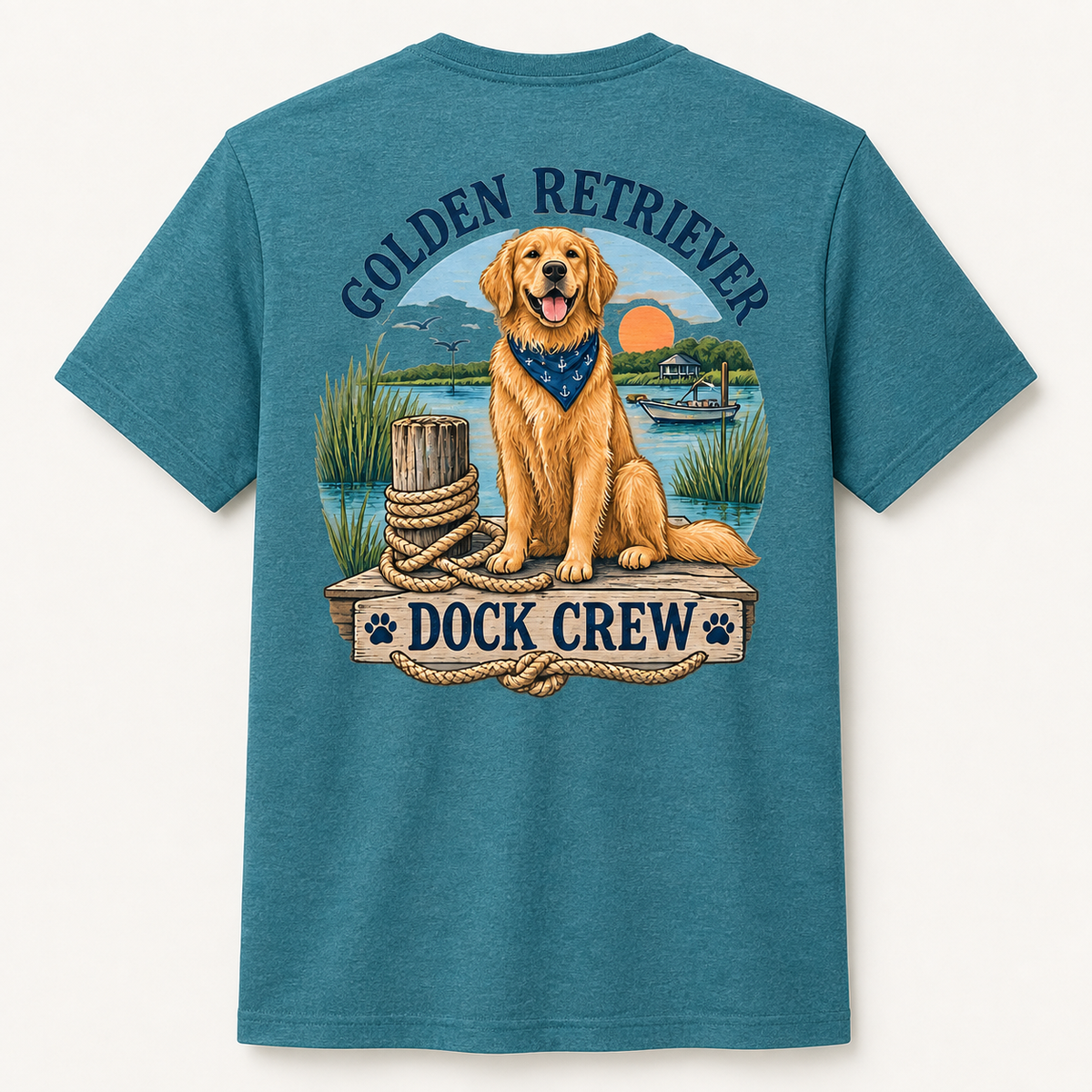 Coastal Dog Golden Retriever Dock Crew Short Sleeve