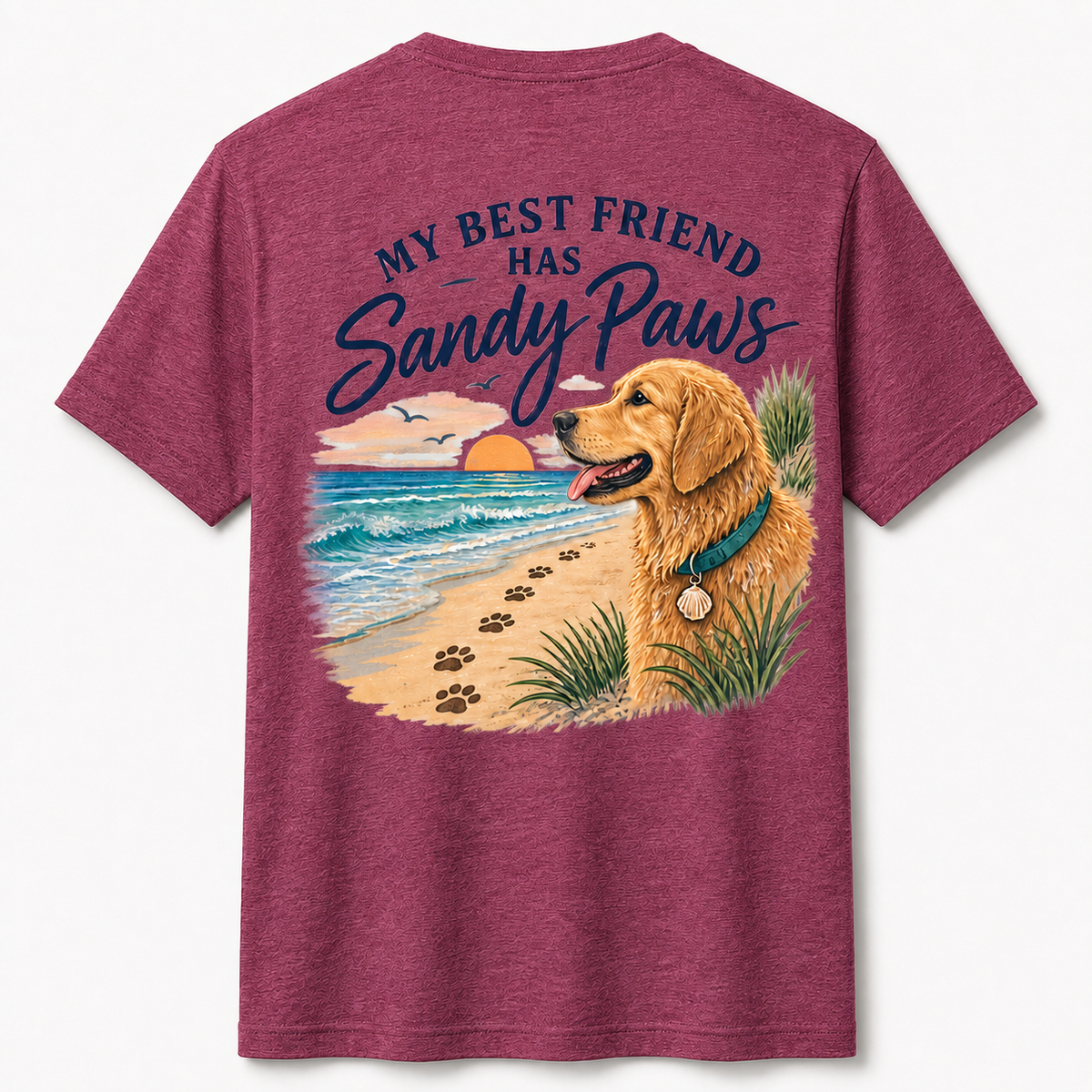 Coastal Dog My BF has Sandy Paws Short Sleeve