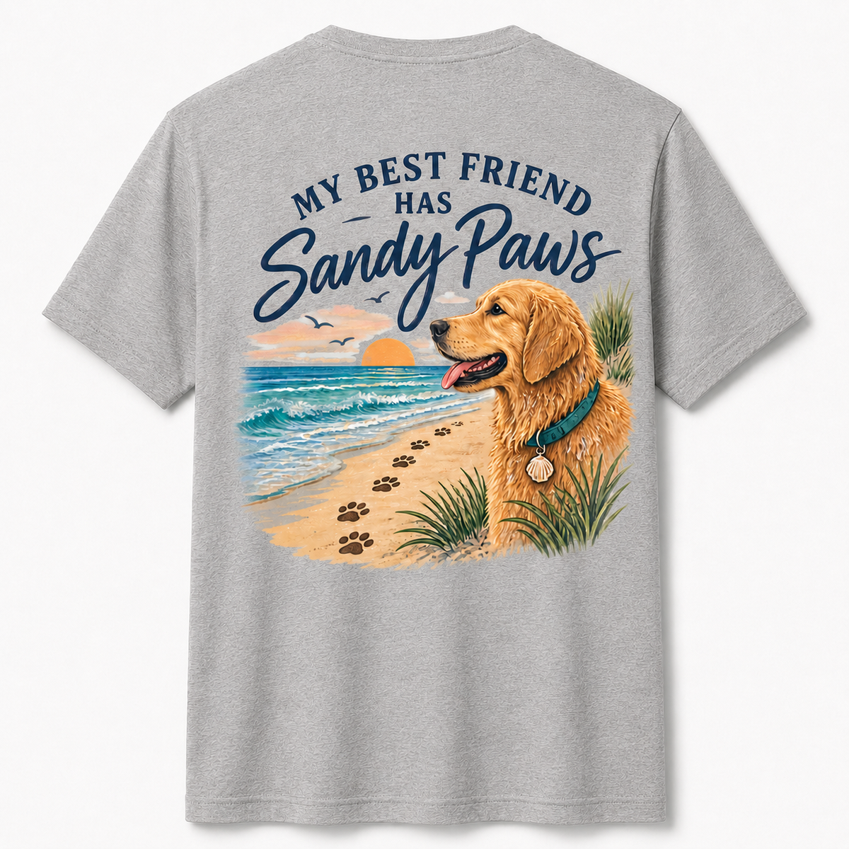 Coastal Dog My BF has Sandy Paws Short Sleeve