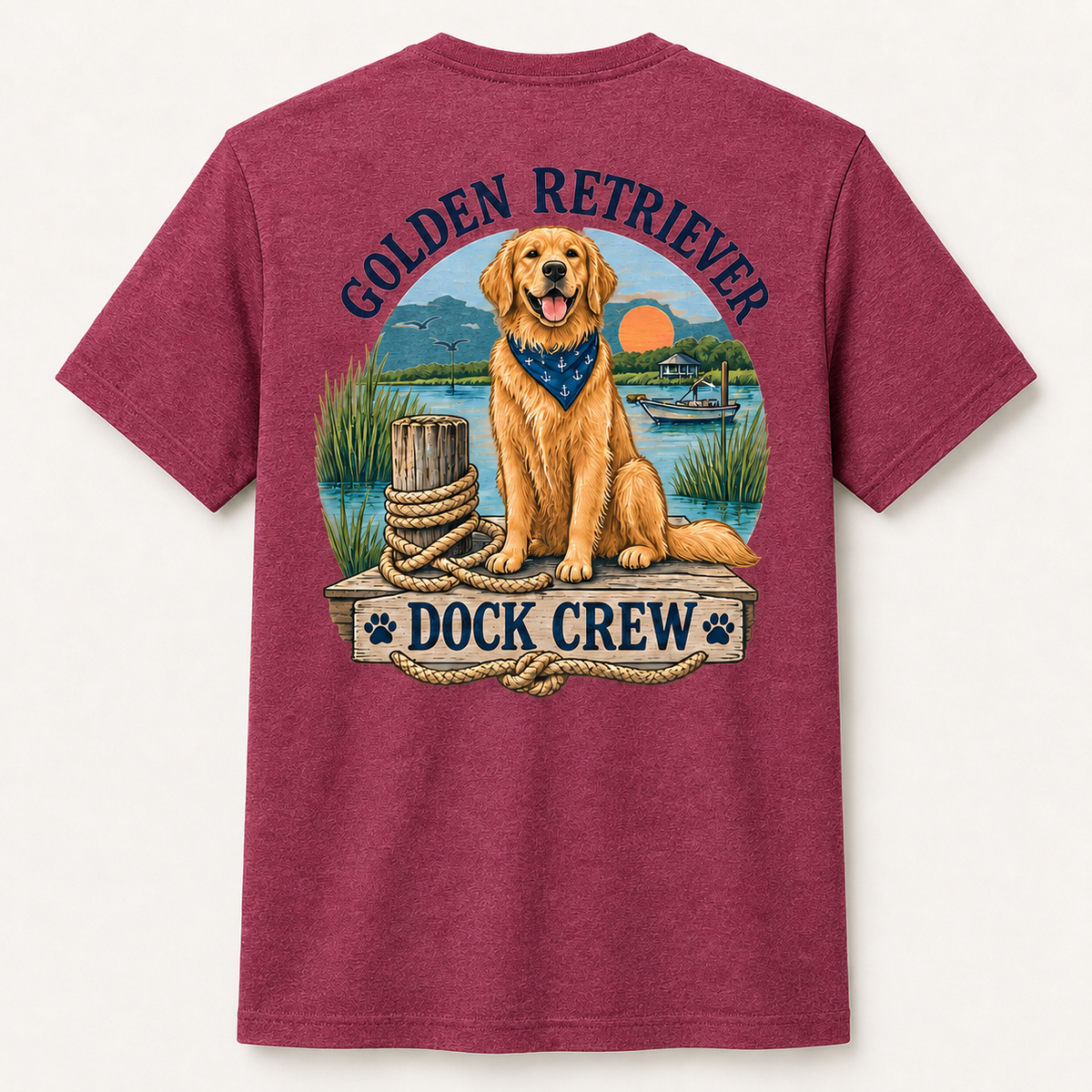 Coastal Dog Golden Retriever Dock Crew Short Sleeve