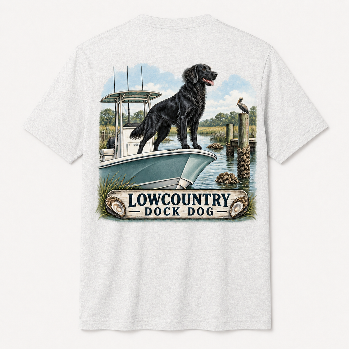 Flat Black Low Country Dock Dog Short Sleeve