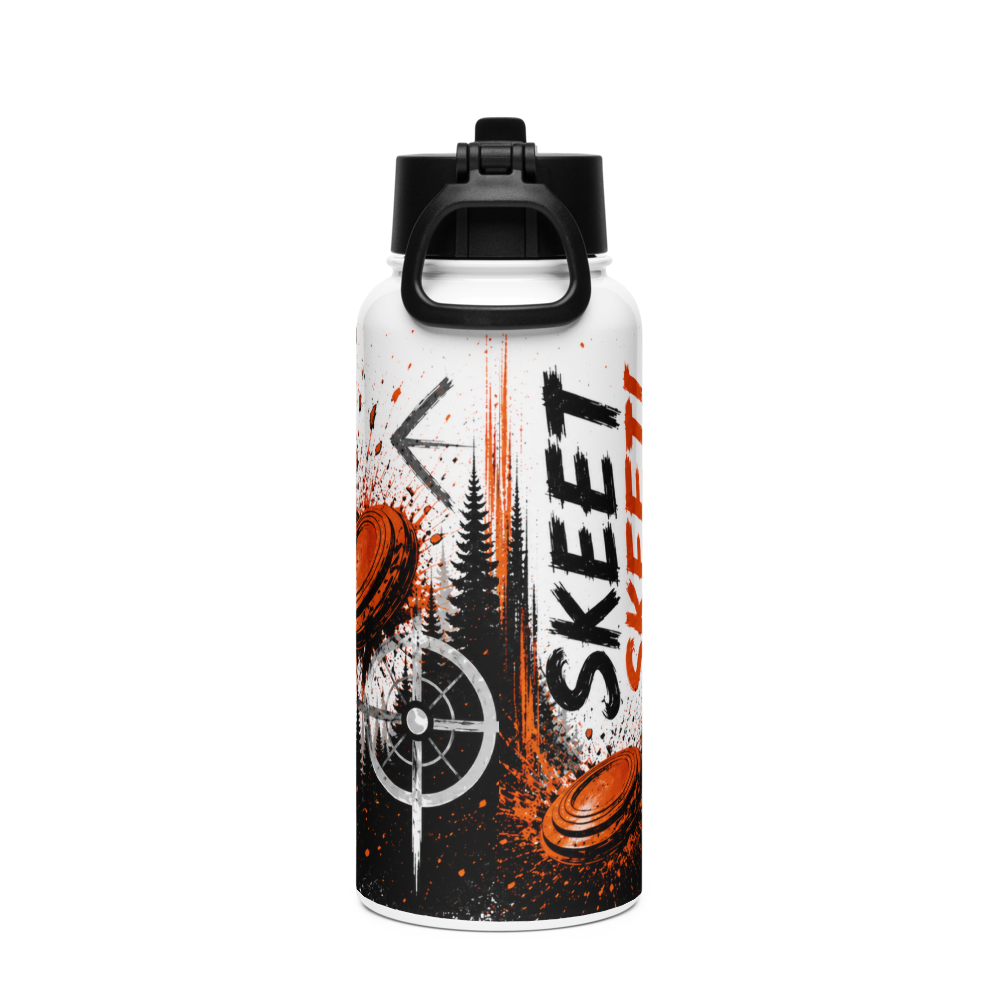 Skeet Skeet - Focus, Aim, Shoot, Repeat 32 oz Insulated Stainless Steel Water Bottle with Straw Lid