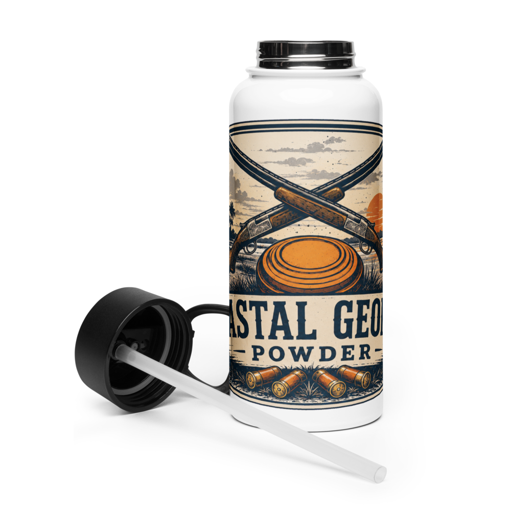 Coastal Powder 32 oz Insulated Stainless Steel Water Bottle with Straw Lid