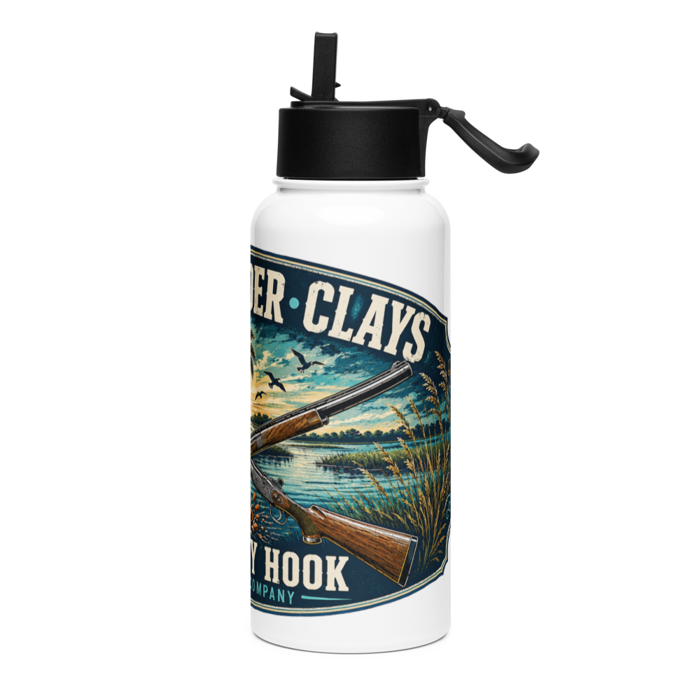 Salt • Powder • Clays 32 oz Insulated Stainless Steel Water Bottle with Straw Lid