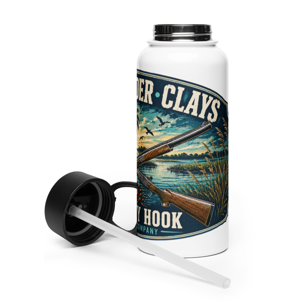 Salt • Powder • Clays 32 oz Insulated Stainless Steel Water Bottle with Straw Lid