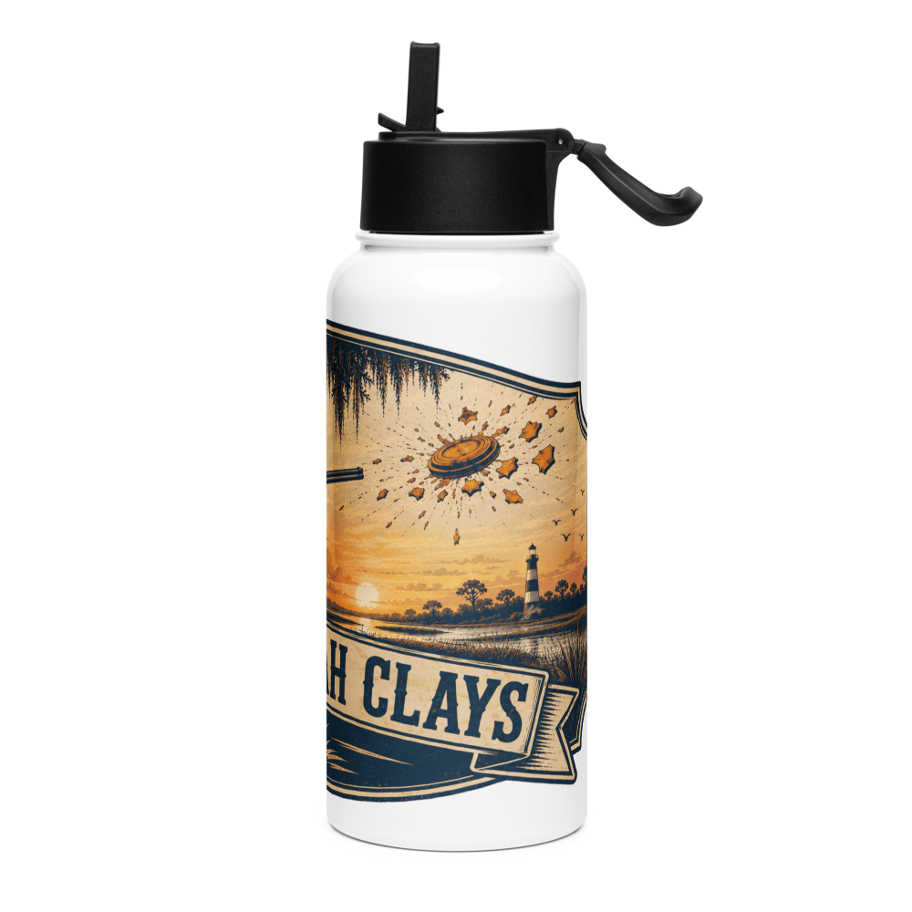 Savannah Clays 32 oz Insulated Stainless Steel Water Bottle with Straw Lid