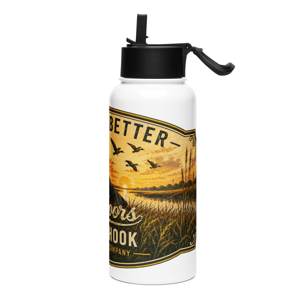 Life is Better Outdoors 32 oz Insulated Stainless Steel Water Bottle with Straw Lid