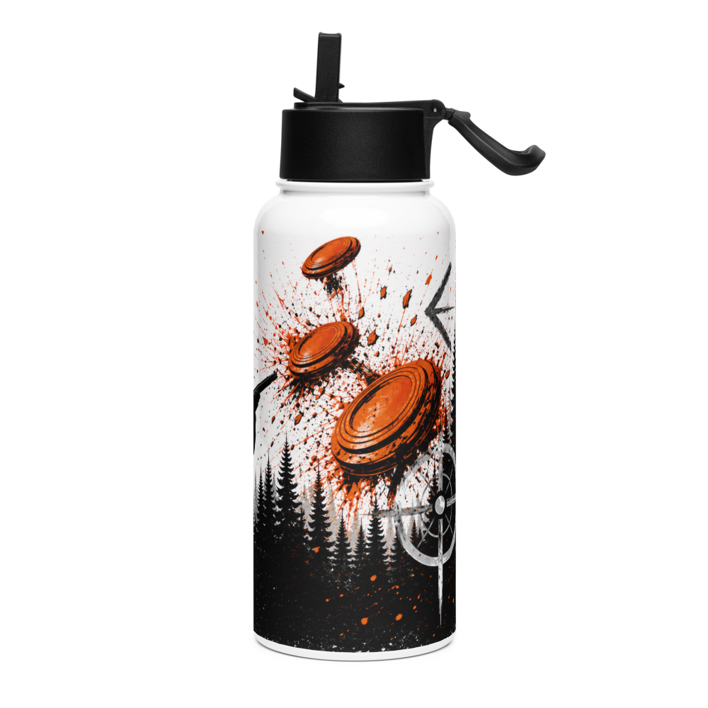 Skeet Skeet - Focus, Aim, Shoot, Repeat 32 oz Insulated Stainless Steel Water Bottle with Straw Lid