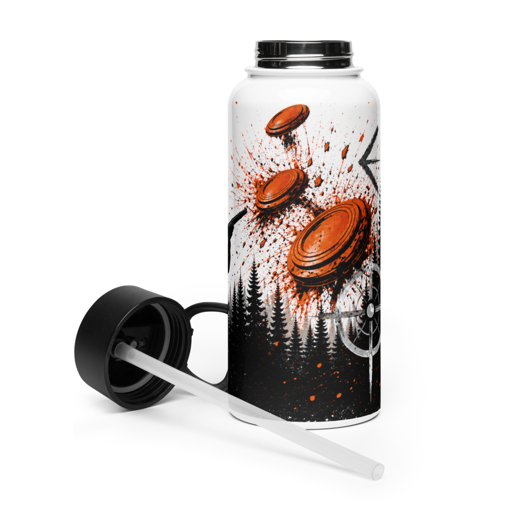 Skeet Skeet - Focus, Aim, Shoot, Repeat 32 oz Insulated Stainless Steel Water Bottle with Straw Lid