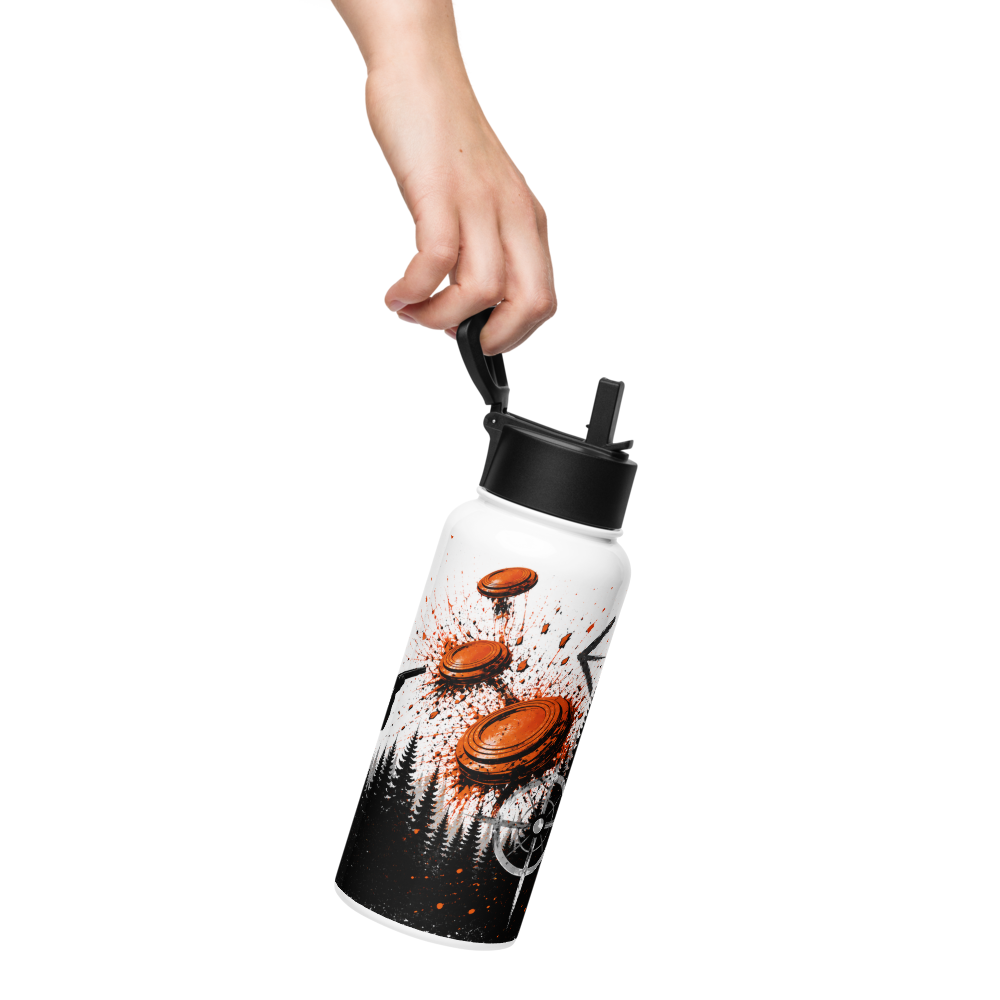 Skeet Skeet - Focus, Aim, Shoot, Repeat 32 oz Insulated Stainless Steel Water Bottle with Straw Lid