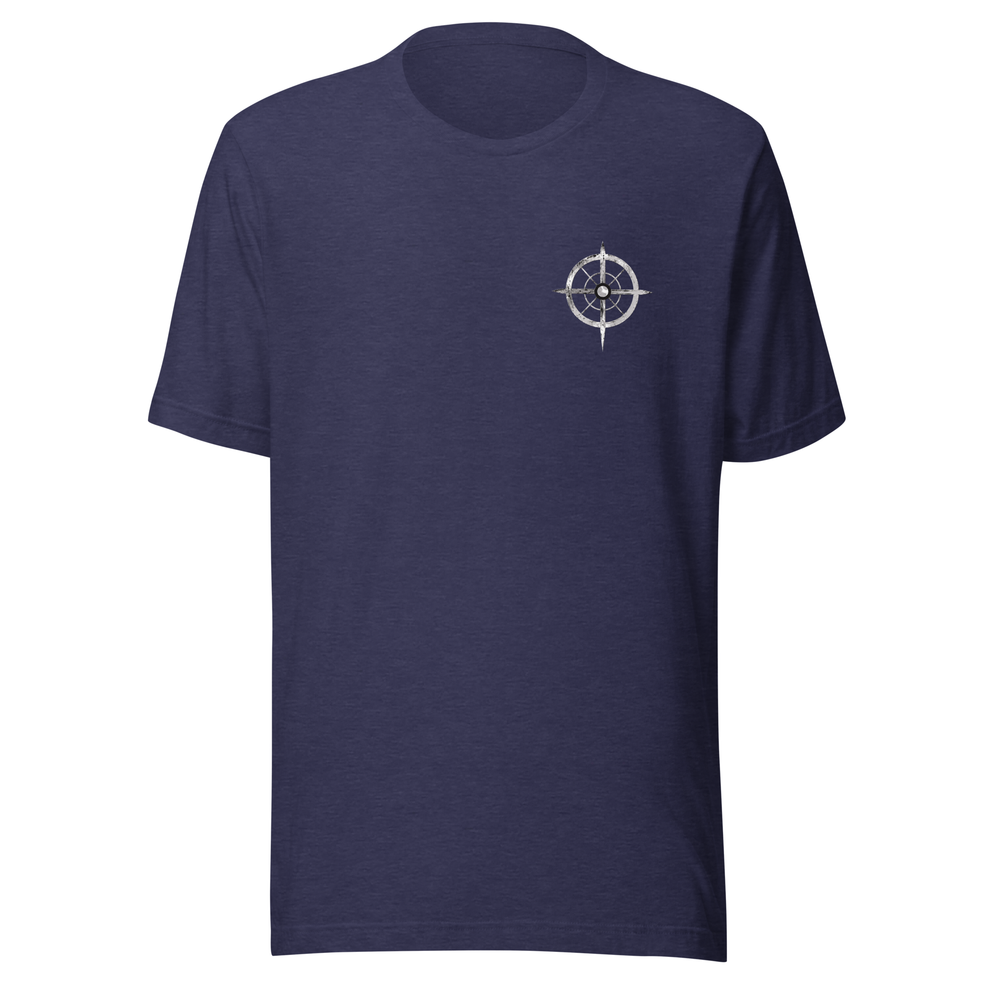 Focus. Aim. Shoot. Repeat. Unisex t-shirt Orange Lettering