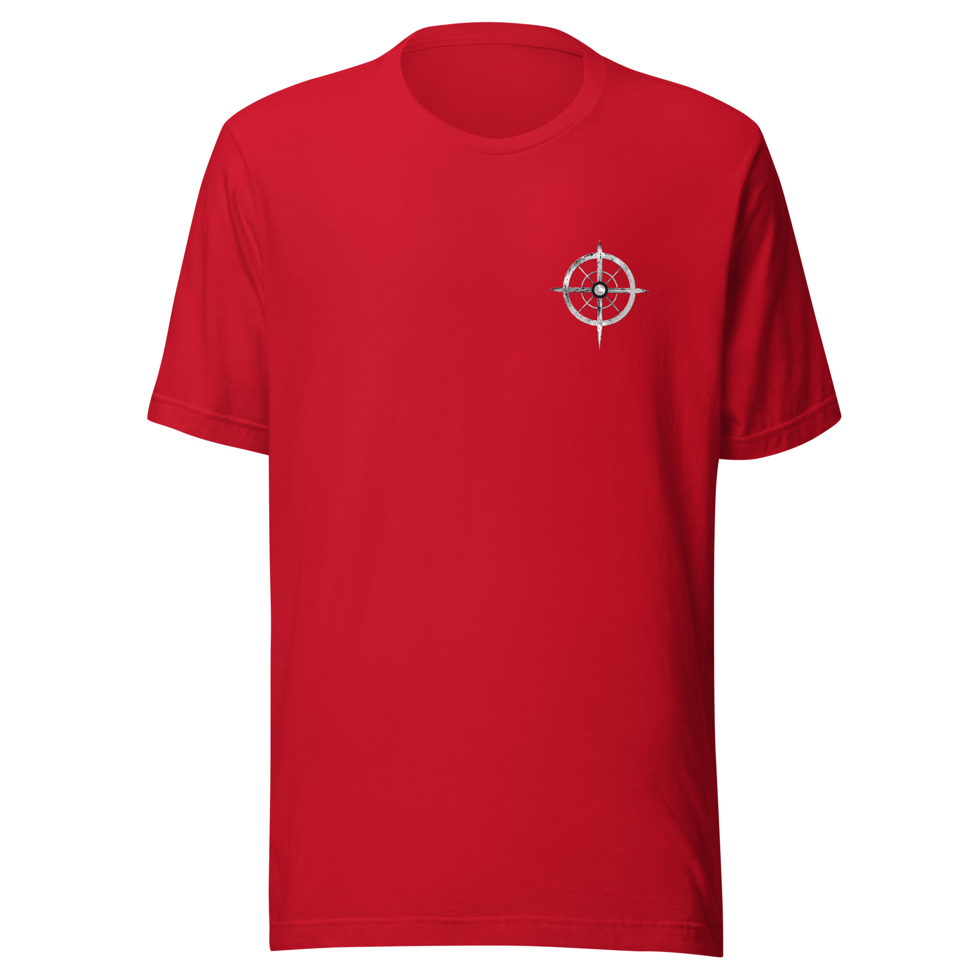 Focus. Aim. Shoot. Repeat. Unisex t-shirt with Black Lettering