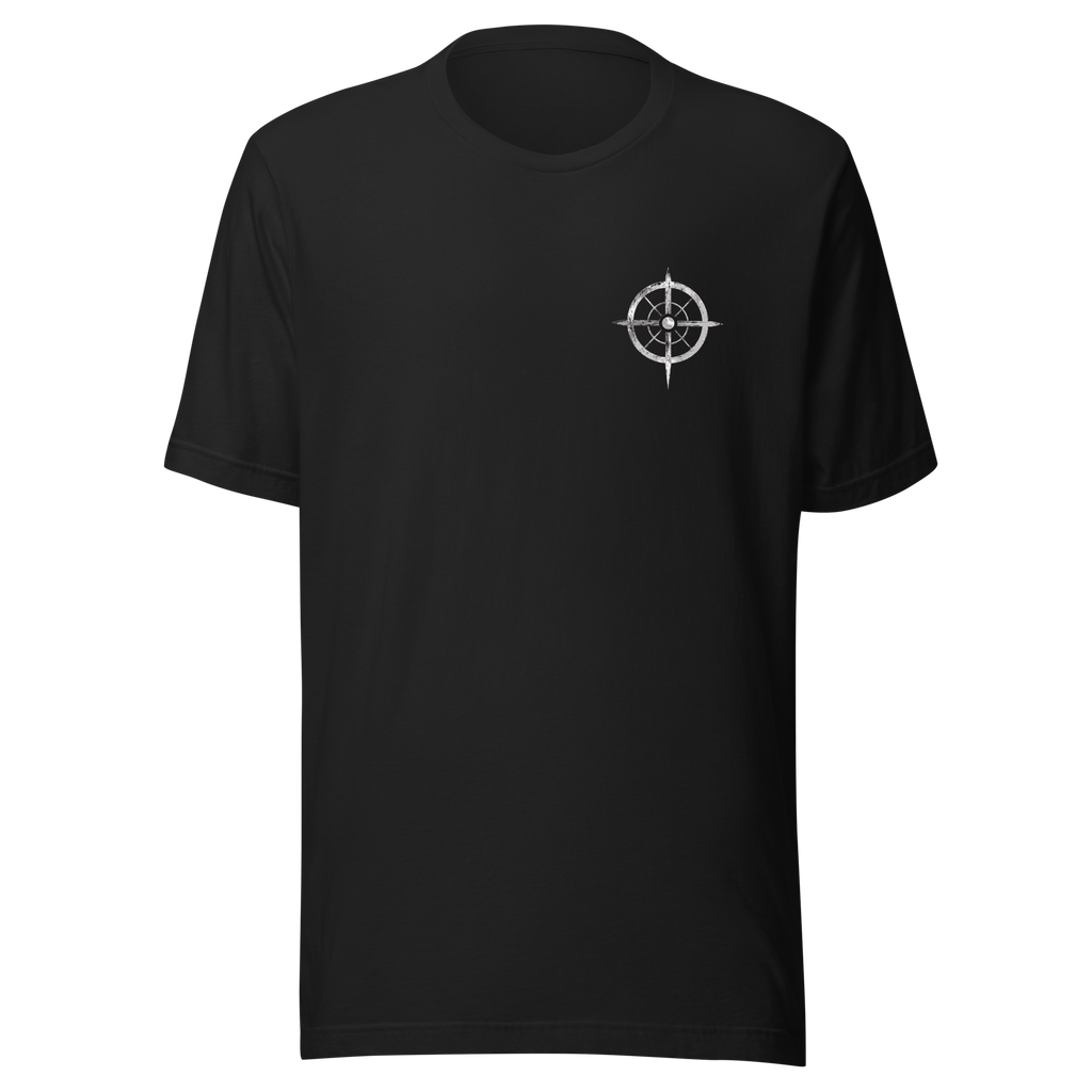 Focus. Aim. Shoot. Repeat. Unisex t-shirt with Grey Lettering